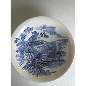 Enoch Wedgwood Countryside Blue & White Saucer Plate England Decor‎
